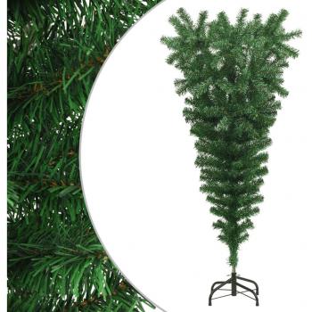 vidaXL Upside-down Artificial Christmas Tree with Stand Green 150 cm