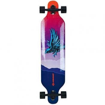 Longboard Freeride 41 Cool Chimp - Completo, Diseño Colorido, Madera de Arce, Ejes Drop Through, Rodamientos ABEC-11