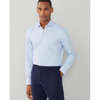 Camisa Mouline Puppytooth azul Hackett London