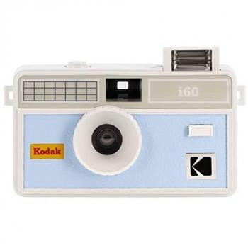 Cámara Analógica Reutilizable Kodak i60 35mm con Lente de 31mm y Flash Manual - Diseño Retro Azul y Blanco