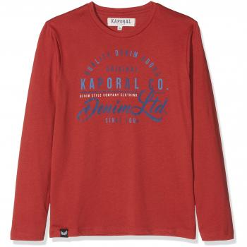 Kaporal MERUG, Top de Manga Larga para Niños, Rouge Burnt, 12 años