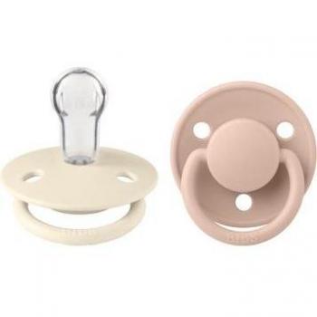 Chupete Bibs Lux Silicona Ivory/Blush 0-36 meses (Pack de 2)