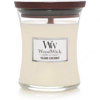 Woodwick Island Coconut Scented Candle with Wooden Wick 275 g