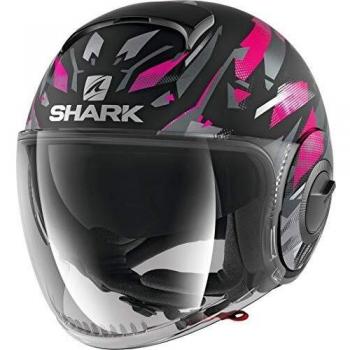 Shark Casco Jet Nano kanhji negro gris Color Morado Talla XS