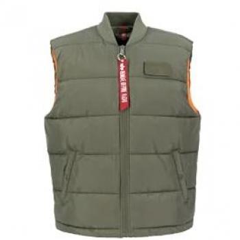 Alpha Industries Lightweight Sage Green Puffer Vest for Men