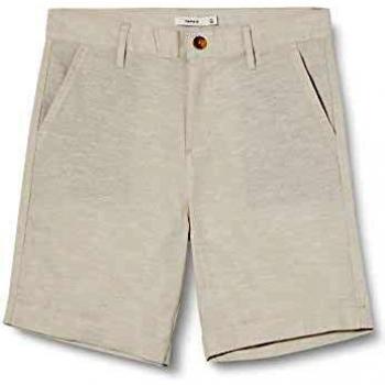 NAME IT Nkmfalcon Shorts Bermudas, Pimienta Blanca, 128 para Niños