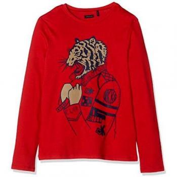 IKKS Junior tee Shirt Ml Tigre Camiseta, Rojo