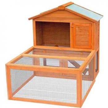 vidaXL Conejera de Exterior de Madera Jaula con Casa para Conejos y Mascotas