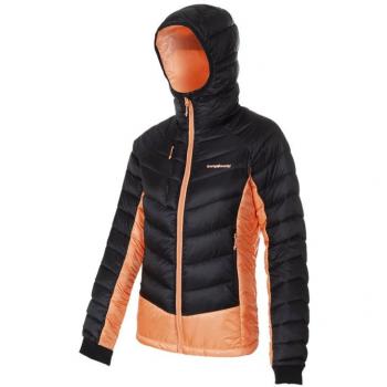 Trangoworld Chaqueta Rulhe Negro/Naranja - Chaqueta técnica, ligera, transpirable, con capucha ajustable, múltiples bolsillos, resistente al agua y al viento, ideal para actividades al aire libre
