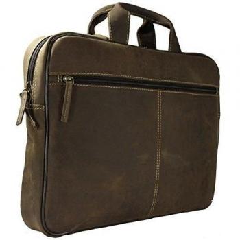 Buffal Bags - Bolso de asas de cuero para mujer marrón Maße: H 30 cm x B 8 cm x T 39 cm