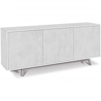 Aparador 3 Puertas con Apertura Push-Pull en Óxido Blanco 177x41x74 cm