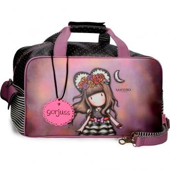 Bolso de viaje Gorjuss Frida de 28L en piel sintética rosa con medidas 45x25x25cm