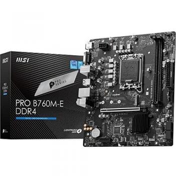 MSI PRO B760M-E DDR4 Micro ATX Motherboard LGA 1700 with 4800MHz OC Support, M.2, HDMI, and VGA