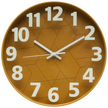 Reloj de pared Ratón Ø30x5cm con agujas amarillas de movimiento continuo (pila AA no incluida)