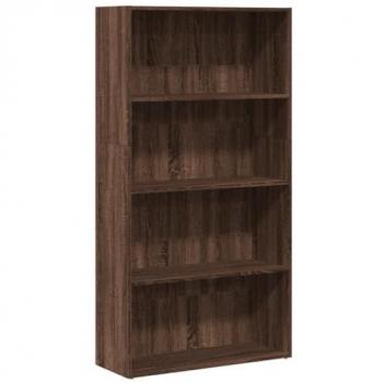 Estantería de madera de ingeniería marrón roble 80x30x152 cm