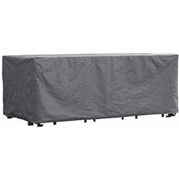 Funda de exterior rectangular para juego de jardín Perel, gris, 285 cm x 180 cm x 95 cm