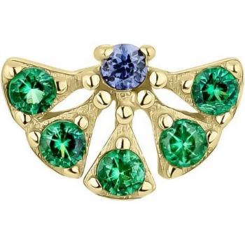 Piercing Aridian de plata bañada en oro amarillo 18k