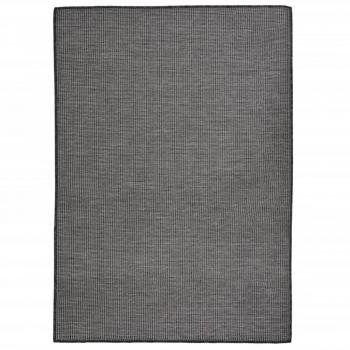 Alfombra de exterior de tejido plano 140x200 cm Gris