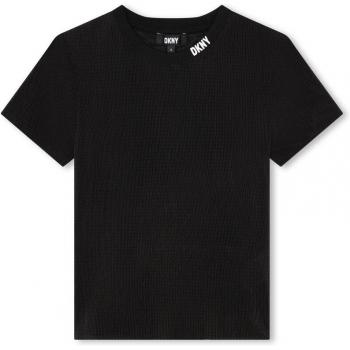 Camiseta de niña plisada de manga corta DKNY D60090