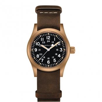 Hamilton Khaki Field Mechanical Bronze 38mm Men's Watch Black