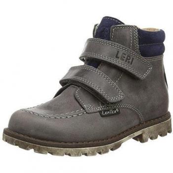 Lepi 9339LEQ - Zapatos primeros pasos de piel para niño gris Grau