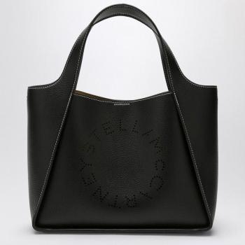 Stella McCartney Logo Embossed Black Tote Bag