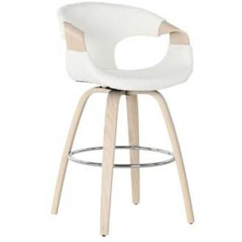 Taburete Home ESPRIT Blanco Madera 55,5 x 52,5 x 92,5 cm