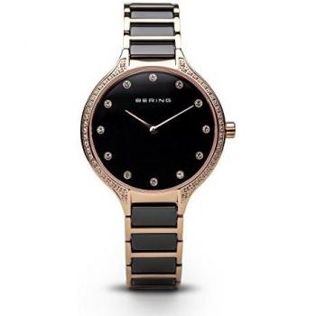 Bering Ceramic Black & Pink Watch
