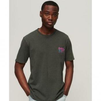 Camiseta de Manga Corta Vintage Tribal Surf para Hombre de Superdry en color gris verdoso