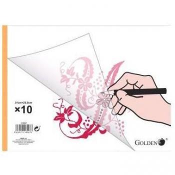 Golden Bloc Papel Vegetal Encolado 10 Hojas 70 gr. 31x24cm