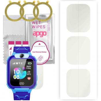 Protector de Pantalla Hydrogel Mate 3x para Smartwatch Infantil Q12, Film Flexible TPU con Capa de Posicionamiento y Fácil Instalación