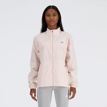 Chaqueta cortavientos de mujer Active Woven New Balance, color blanco crema, talla L