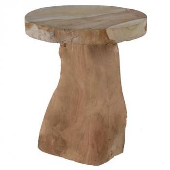 Taburete redondo de teca Ø25x30cm WellHome