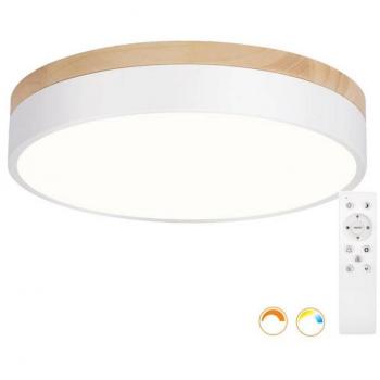 Plafón LEDBOX MOON 36W 400mm CCT Mando+APP Blanco Dual