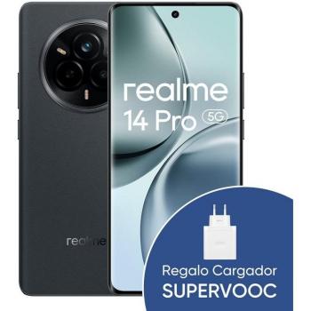 Móvil Realme 14 Pro 5G Gris, 256 GB, 8 GB RAM, Pantalla Curva de 6.77, Tasa de Refresco de 120 Hz, Procesador MediaTek Dimensity 7300