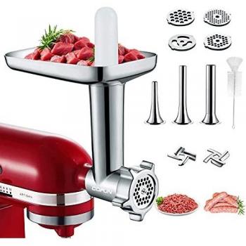 Accesorio para picadora de carne para KitchenAid batidora de pie, accesorio para picadora de carne para KitchenAid, COFUN accesorio para picadora de carne eléctrica de aleación de aluminio