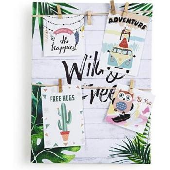 Wild & Free Panel de Canvas Fotos 4 plazas 30 x 3 x 40 cm