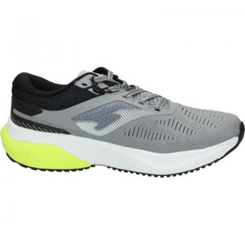 Zapatillas deportivas JOMA para hombre, color gris y verde fluorescente, con cordones y suela de goma