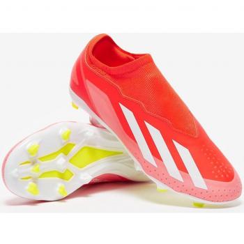 Botas de fútbol para niños adidas X Crazyfast League Ll FG, características: diseño laceless, suela FG para césped firme, parte superior sintética ligera, ajuste cómodo y seguro, ideal para jóvenes jugadores