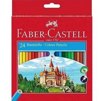 Faber-Castell 120124 - Set de 24 lápices ecológicos de colores, con sacapuntas