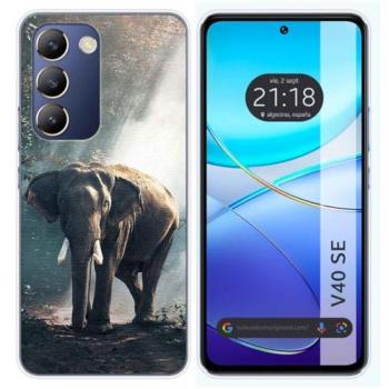 Funda de Silicona para Vivo V40 SE 5G con Diseño de Elefante y Dibujos