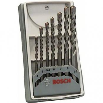 Bosch Professional 7pzs. CYL-3 brocas para hormigón Set, para hormigón, Diámetro 4/5/5,5/7/8/10 mm, accesorios taladro percutor