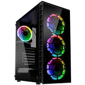 KOLINK Observatory Lite Midi Tower PC Case ATX RGB, Gaming PC Case, Tempered Glass Computer Gehäuse Gaming Tower, PC Case con Ventilador