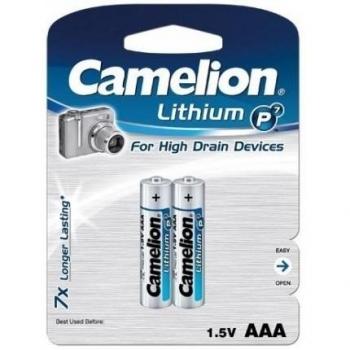Pilas AAA de Litio 1.5V Camelion, Paquete de 2 Unidades