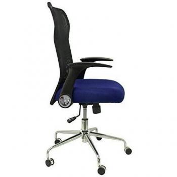 Piqueras y Crespo Silla MINAYA Respaldo Malla Negro Asiento 3D Azul operativa, Acacia, One Size