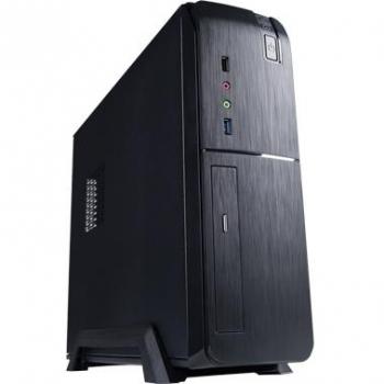 Hiditec | Caja de Ordenador SLM20 Formato Micro ATX | Estructura Acero | Torre de PC | Diseño Elegante Carcasa de Acero SECC | Gran refrigeración | Configuración de Alto Rendimiento | Chasis Negro