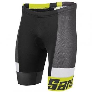 Santini Fashion Sleek Aero - Culote de ciclismo para hombre, color Negro, talla 2XL