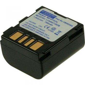Batería Recargable 2-Power para Camcorder JVC GR-D271U, 7.2V 750mAh, Compatible con JVC Everio GZ-MG20/21/22/26/27/