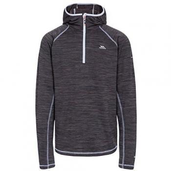 Trespass Mens Shale Hooded Half Zip Outdoor Walking Fleece Jacket Top