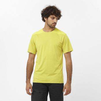 Camiseta de hombre Salomon Outline manga corta amarillo neón - M